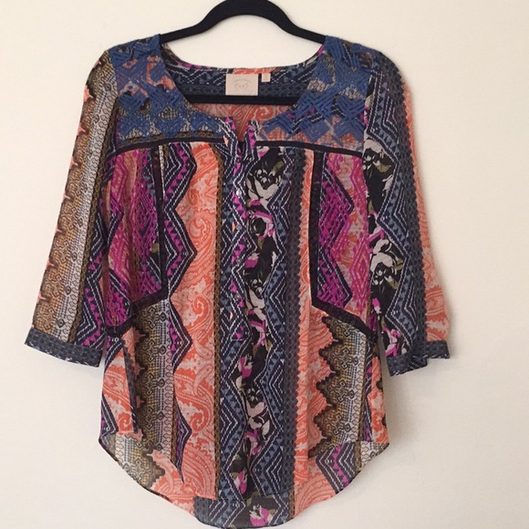 Anthropologie Tops - Anthropology semi-sheer blouse. Anthropologie Tops - Anthropology semi-sheer blouse.